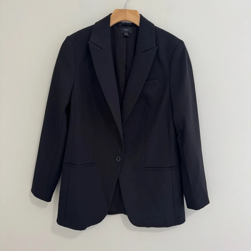 Express Black Super Soft Twill Blazer